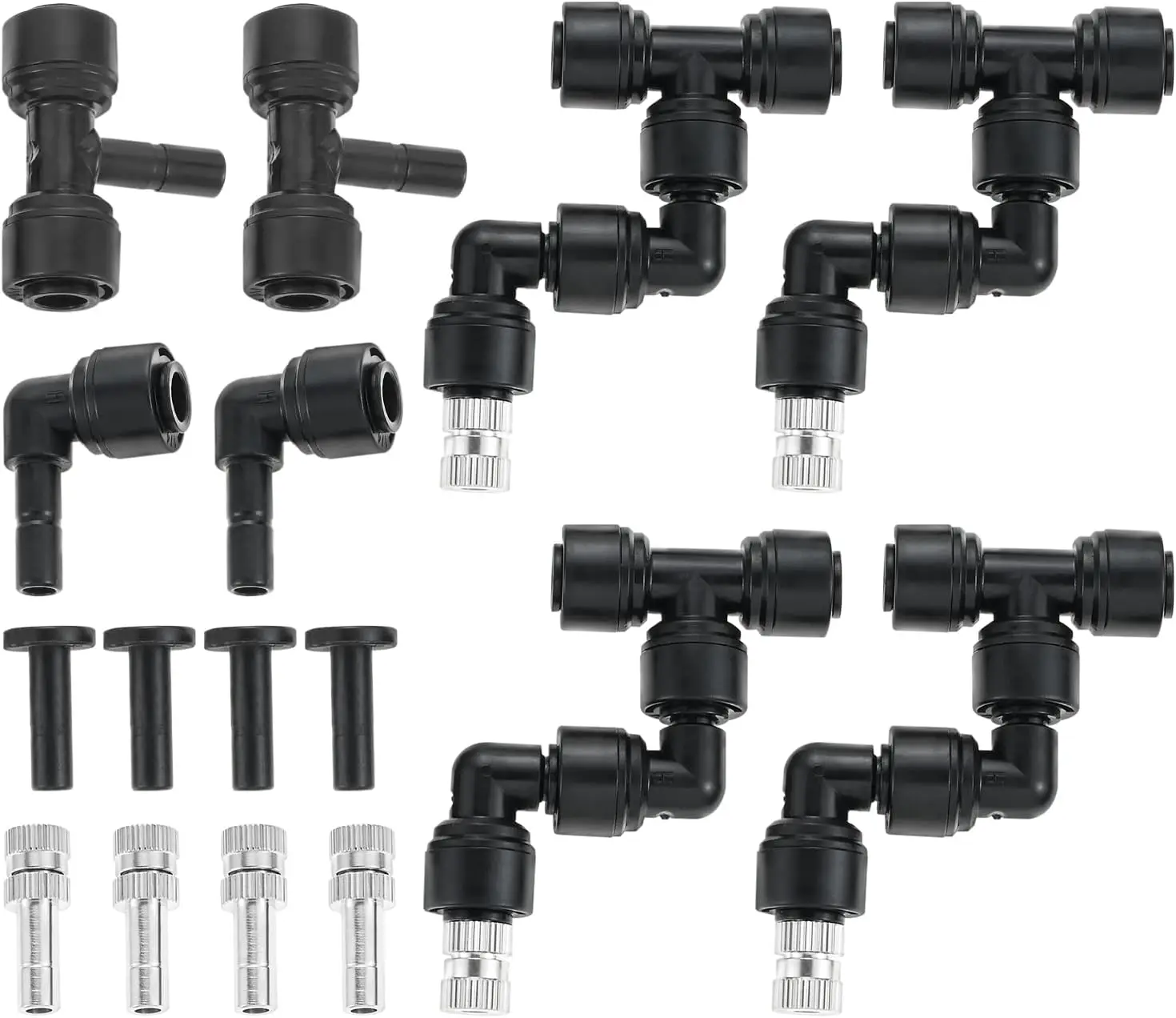 

4 Pack 1/4'' Reptile Mister Nozzles 360° Adjustable Reptile Misting Nozzles Reptile Fogger Fine Mist Cooling System Nozzles