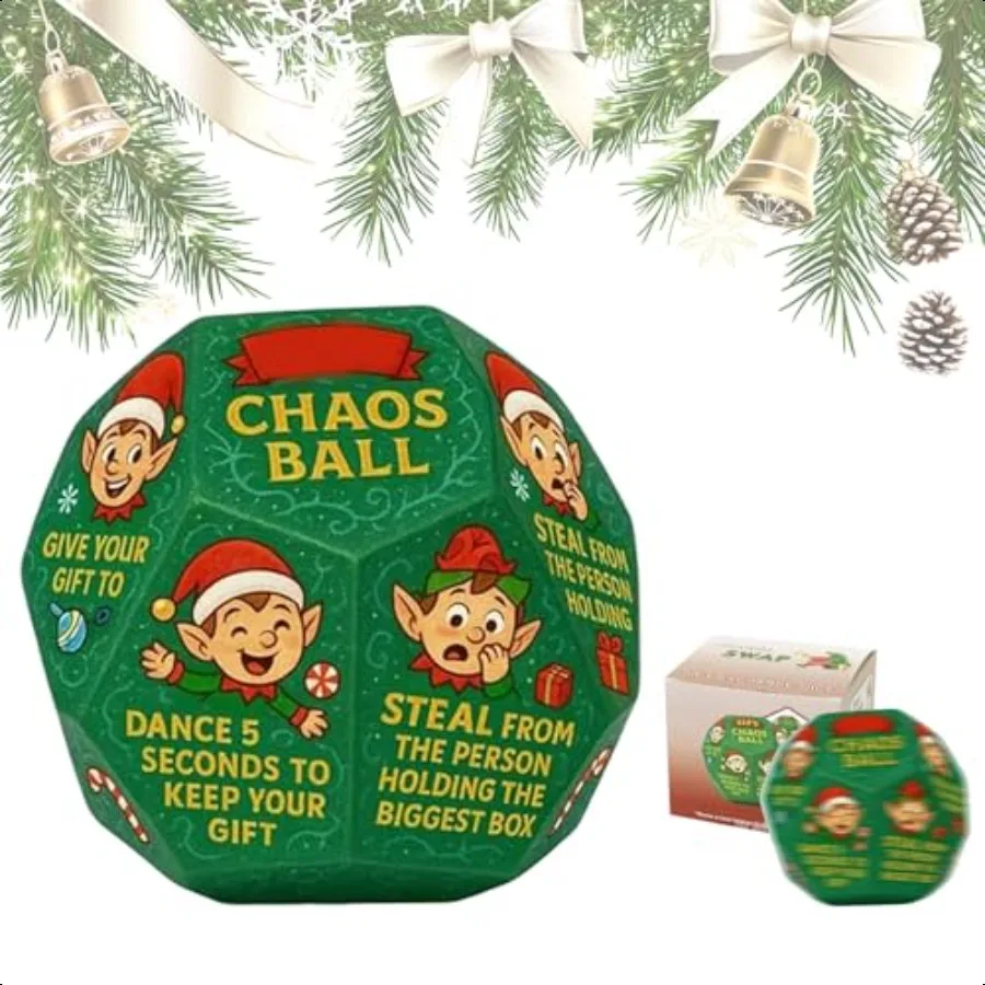 

Веселые игральные кости для Exchange Party The Ultimate Gift Exchange Dice для белого слона, Рождества, смены Санта-Клауса, забавного наполнителя для чулок