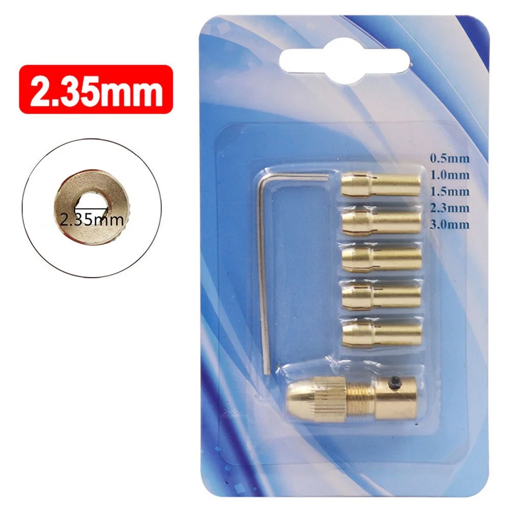 Juego de Mini mandriles de latón, adaptador para eje de Motor, 2,35/3,17/4,05/5,05mm, accesorios para herramientas eléctricas