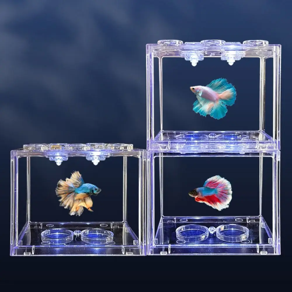 Aquarium Fish Tank Lamp Control Color Circular Aquarium LED Light Mini Home Decoration Accessories