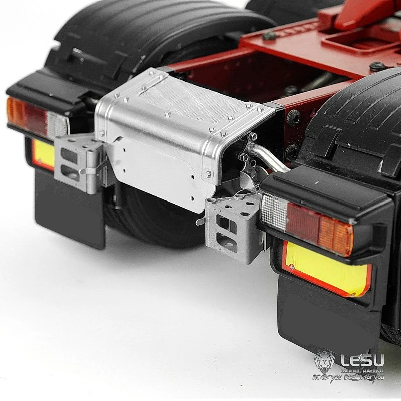 RC LESU 1/14 Metall-Heckträger- und Rücklicht-Set für Tamiya Hydraulikbagger, Lader, Muldenkipper und VOLVO-Anhänger, DIY-Ersatzteile – Detail 2