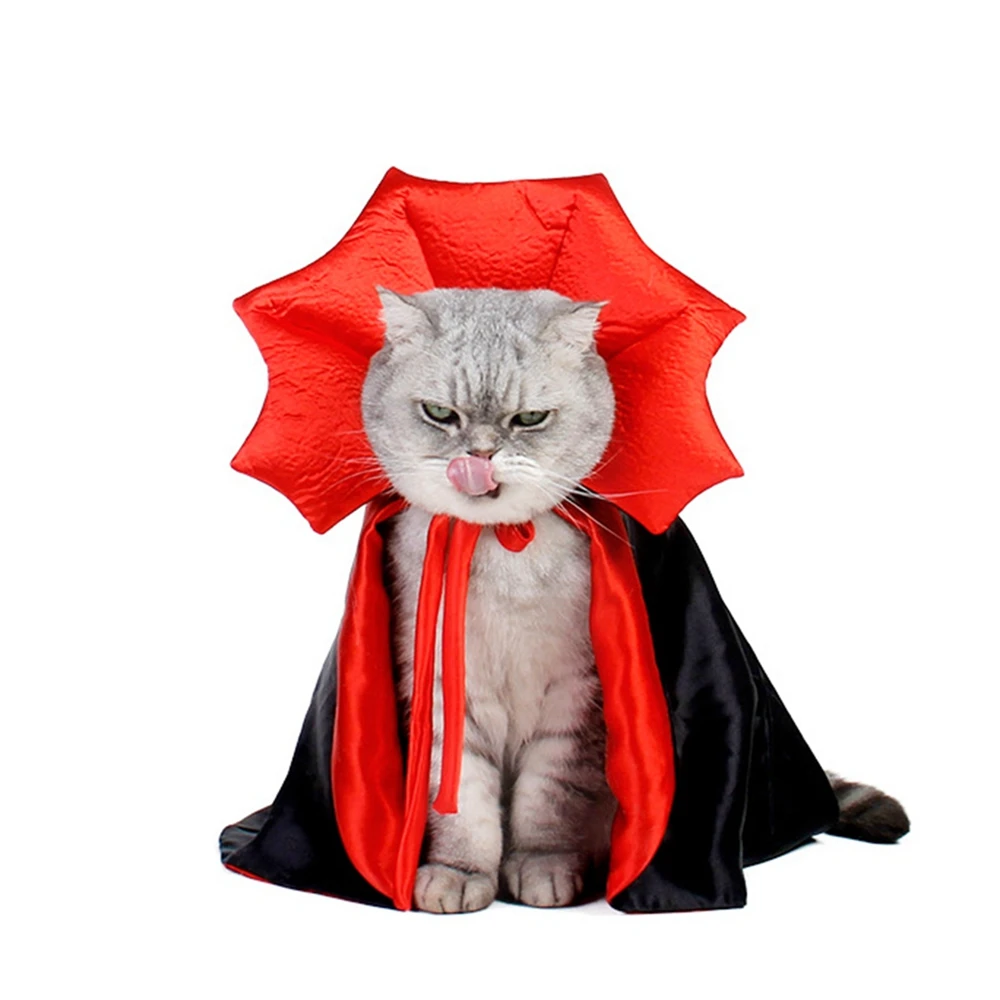 Christmas Halloween Cat Costume Vampire Cosplay Cloak Funny Halloween Christmas Holiday Night Party Pet Dogs Cats Decor Clothes