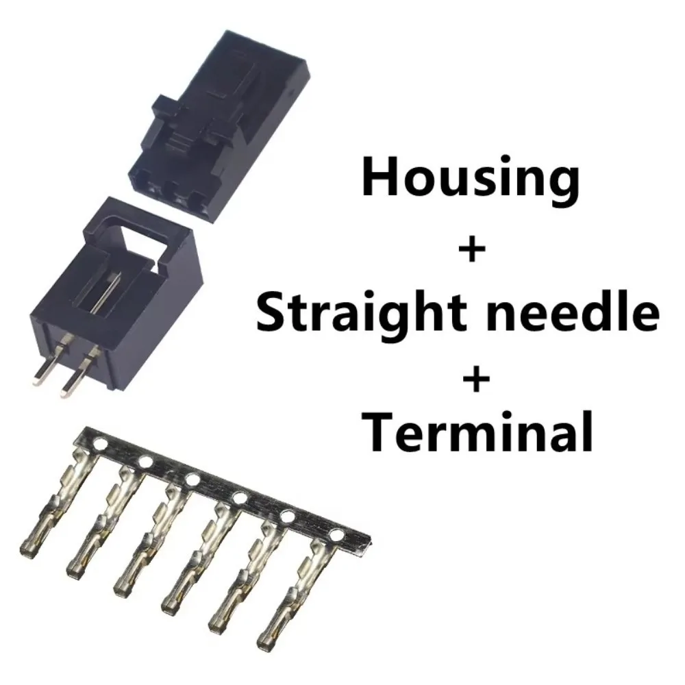 5Sets Single Row Dupont Connector Kit With Buckle Straight Pin Crimp Terminal Right Angle Good Conductivity Connector Kit