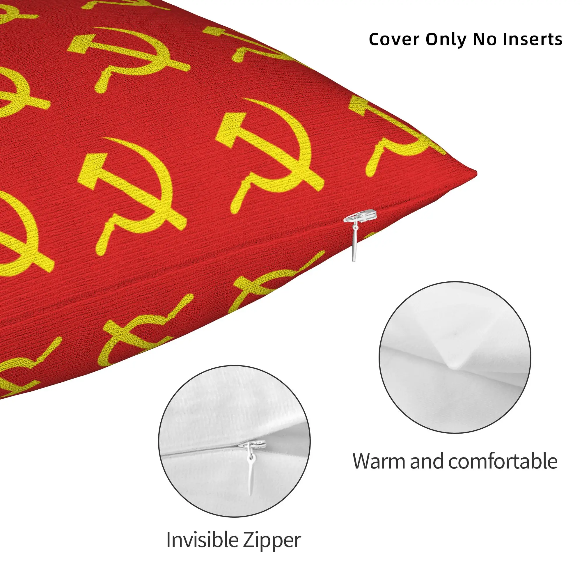 Printing Hammer Sickle Soviet Union CCCP Pillowcase Polyester Cushion Cover USSR Russian Throw Pillow Case Cover Drop Shipping