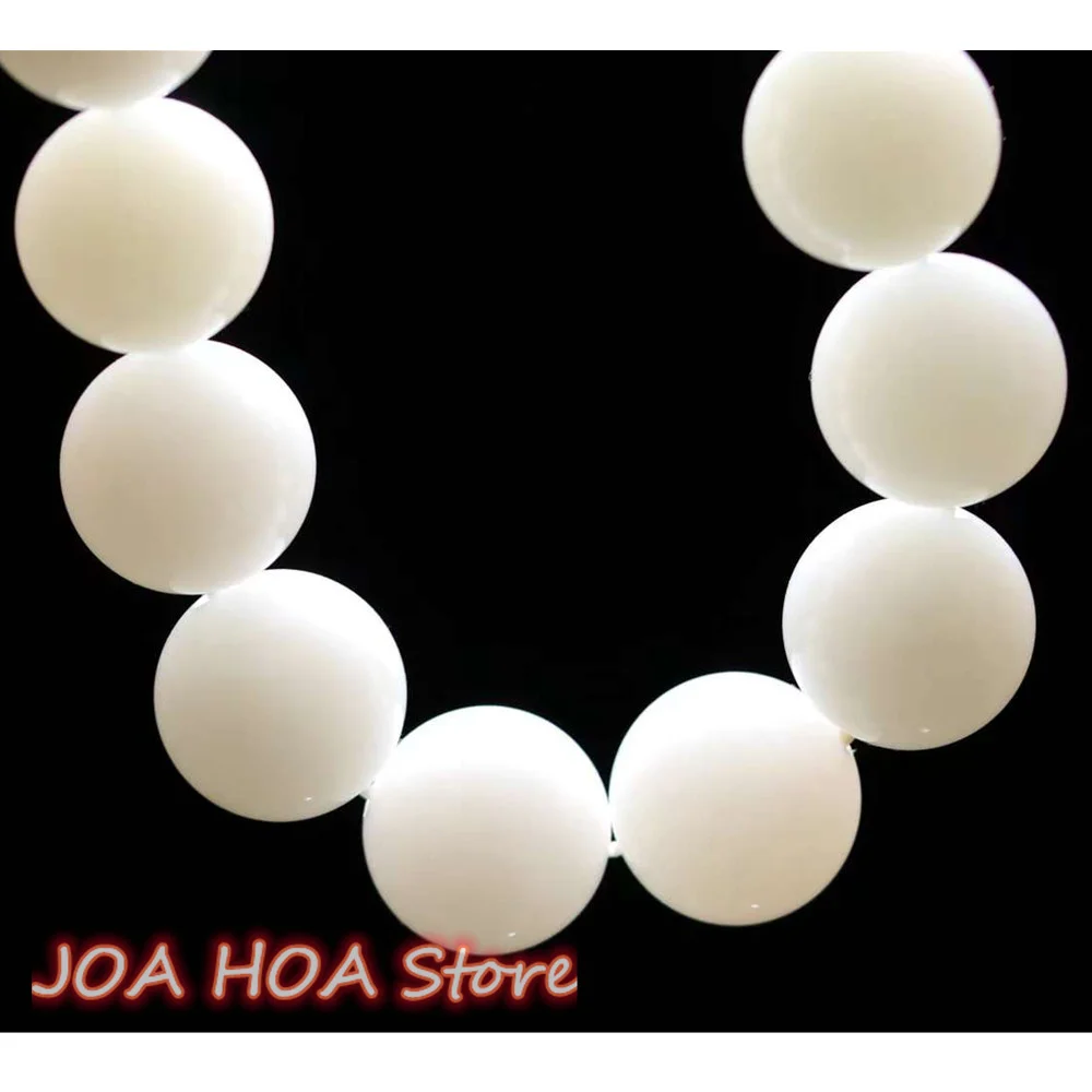 High Quality Hetian Jade Suet White Jadpes Hand-carving Round Beads Bracelet Noble Grace Bangle Exquisite Handring Fine Jewelry