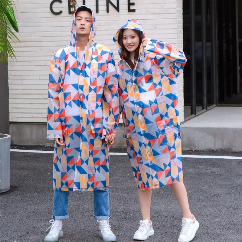 

Long Cloak Poncho for Men and Women, Waterproof Raincoat, Cute Cartoon Printing, Clear Rain Jacket Cover