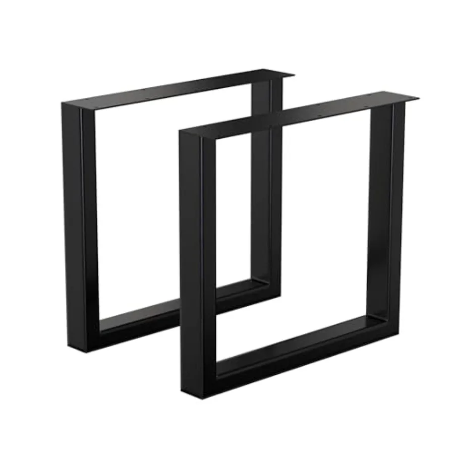 

Metal Table Legs 16''Hx 17.7"W Dining Leg Heavy Duty 3.1" Width Section Square Steel Table Legs 16x17.7x3.1 Inch Black Industri