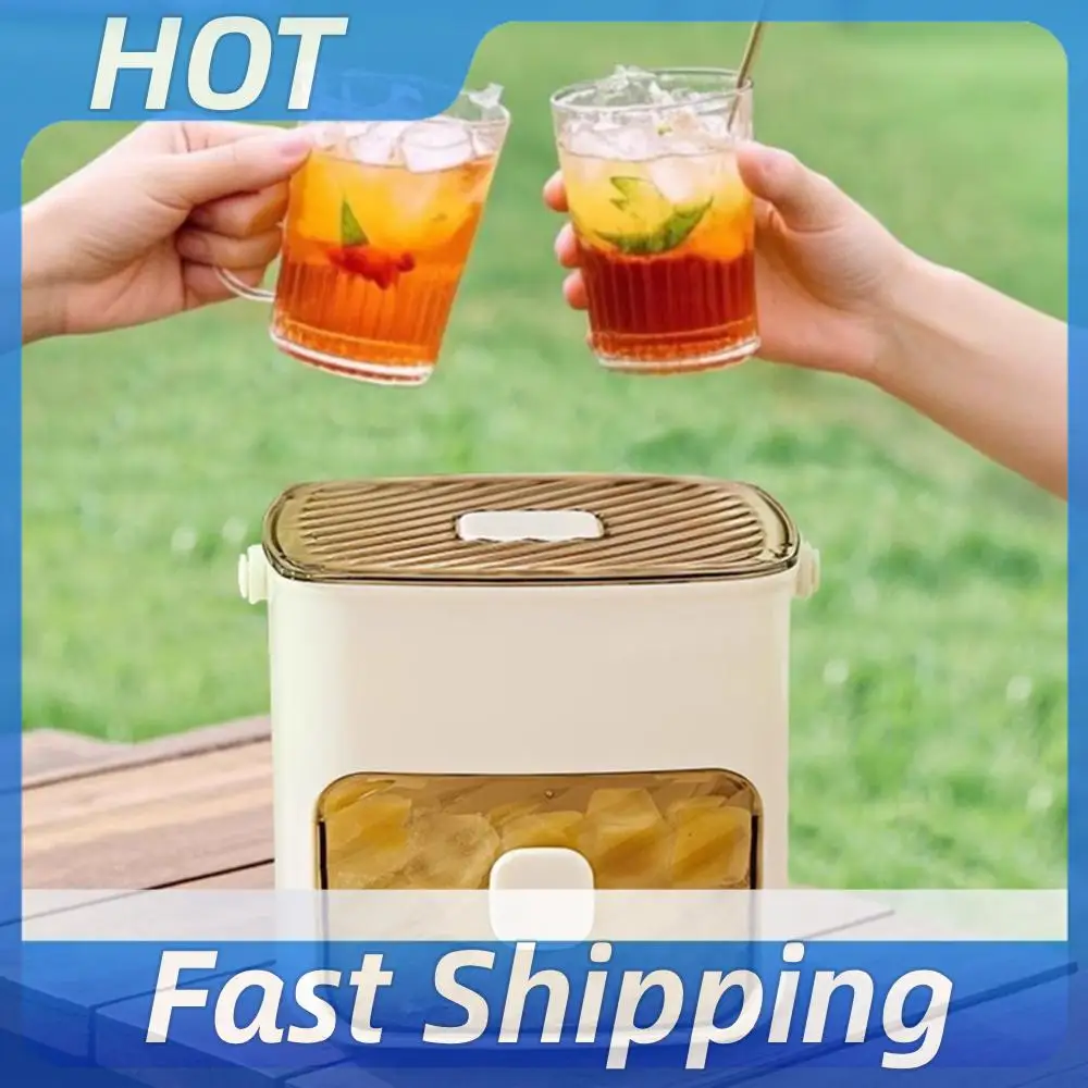 Portable Ice Maker with Handle & Drawer Countertop Ice Cube Maker Compact Ice Maker Machine for Home Kitchen Camping RV Office