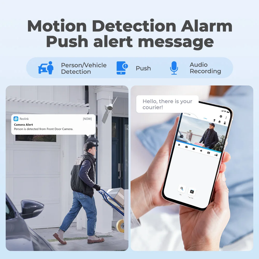 Reolink 5MP Menselijk/Auto Detectie Smart Home 2.4G/5Ghz Nachtzicht Onvif Sd Card Slot 256gb Waterdichte Camera Wifi RLC-510WA