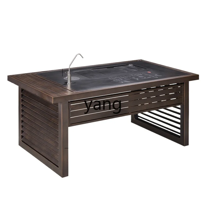 

LXL New Chinese Style Table-Chair Set Zen Tea Room Living Room Home Outdoor Kung Fu Tea Table