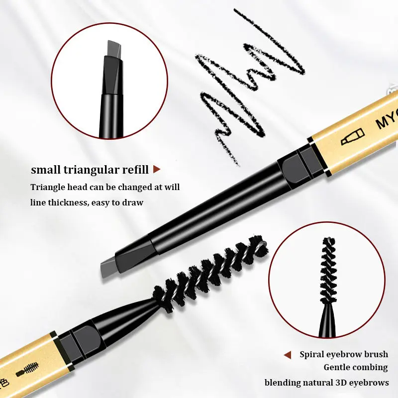 Double Head Eyebrow Pencil Long Lasting Waterproof 5 Colors Eye Brow Pen Tint Mascara Enhance Cosmetics Beauty Women Makeup