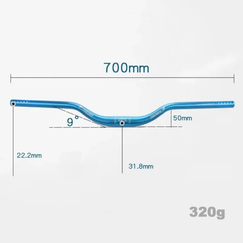 FMFXTR دراجة هوائية جبلية ابتلاع المقود زاوية أكبر الجبلية المقود سبائك الألومنيوم الدراجات المقاود الناهض بار 31.8*700 مللي متر