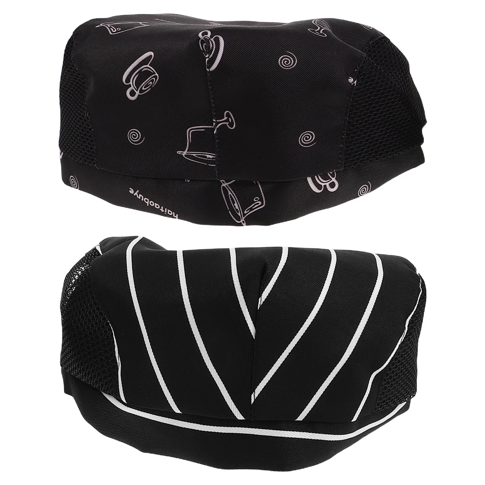 2 個の通気性のあるシェフハットメッシュトップキッチンクッキングキャップソフト軽量ユニフォームハットシェフ、ウェイター、パン屋、調理従業員用