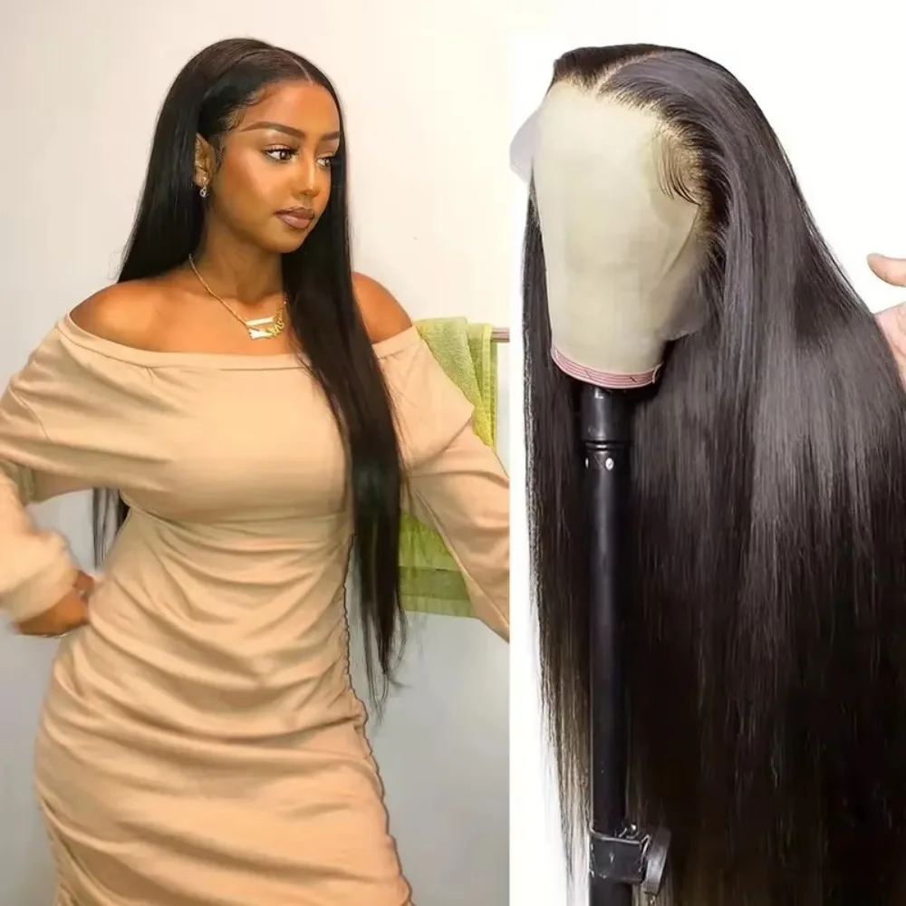 

32 38-дюймовый парик высокой плотности 13x6 HD Lace Frontal Wigs Bone Straight 13x4 Парик из натуральных волос на кружеве 5x5 Бесклеевой парик Готов к ношению