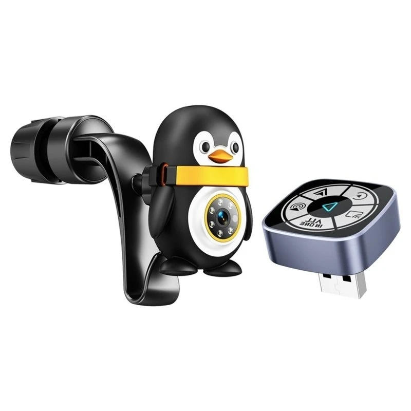 ac29-For Baby Monitor Camera 6-In-1 Wireless Carplay Adapter Android Auto Airplay, 1080P Rear View Car Camera For Baby Pet