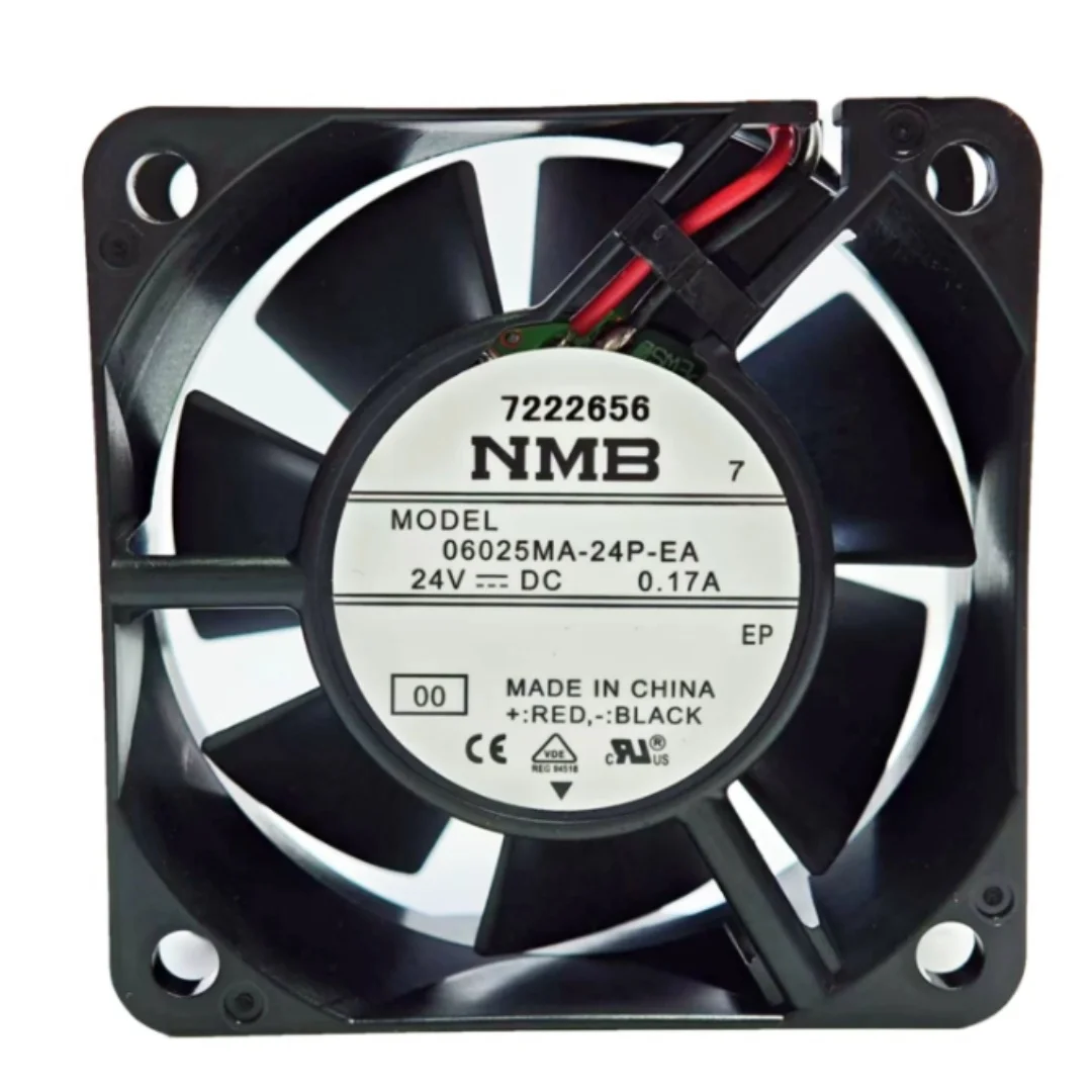 

NMB 06025MA-24P-EA DC 24 В 0,17 А 60X60X25 мм 2-проводной охлаждающий вентилятор для сервера