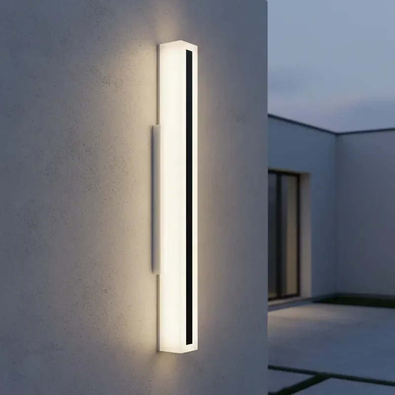 Modern LED Outdoor Wall Lamp Switch Control 12W 220V Warm White Steel Minimalist Design Copper Shade Sconces Stair Bedroom