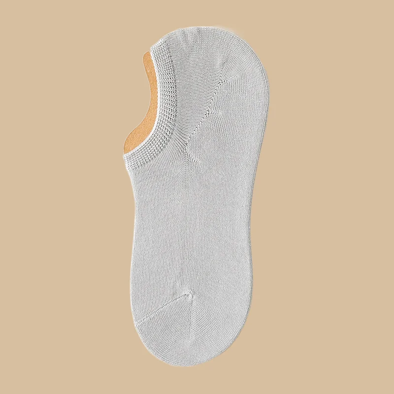 Calcetines de corte bajo para hombre, medias náuticas antibacterianas e inodoras, invisibles, antideslizantes, informales, 5/10 pares