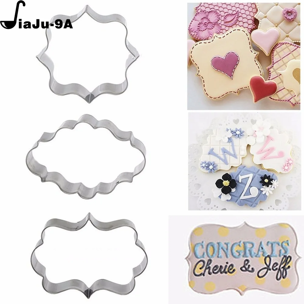 3Pcs EID MUBARAK Cookie Cutter Ramadan Decor Pastry Fondant Biscuit Mould Chocolate Handmade Mould Ramadan Cake Baking Tools