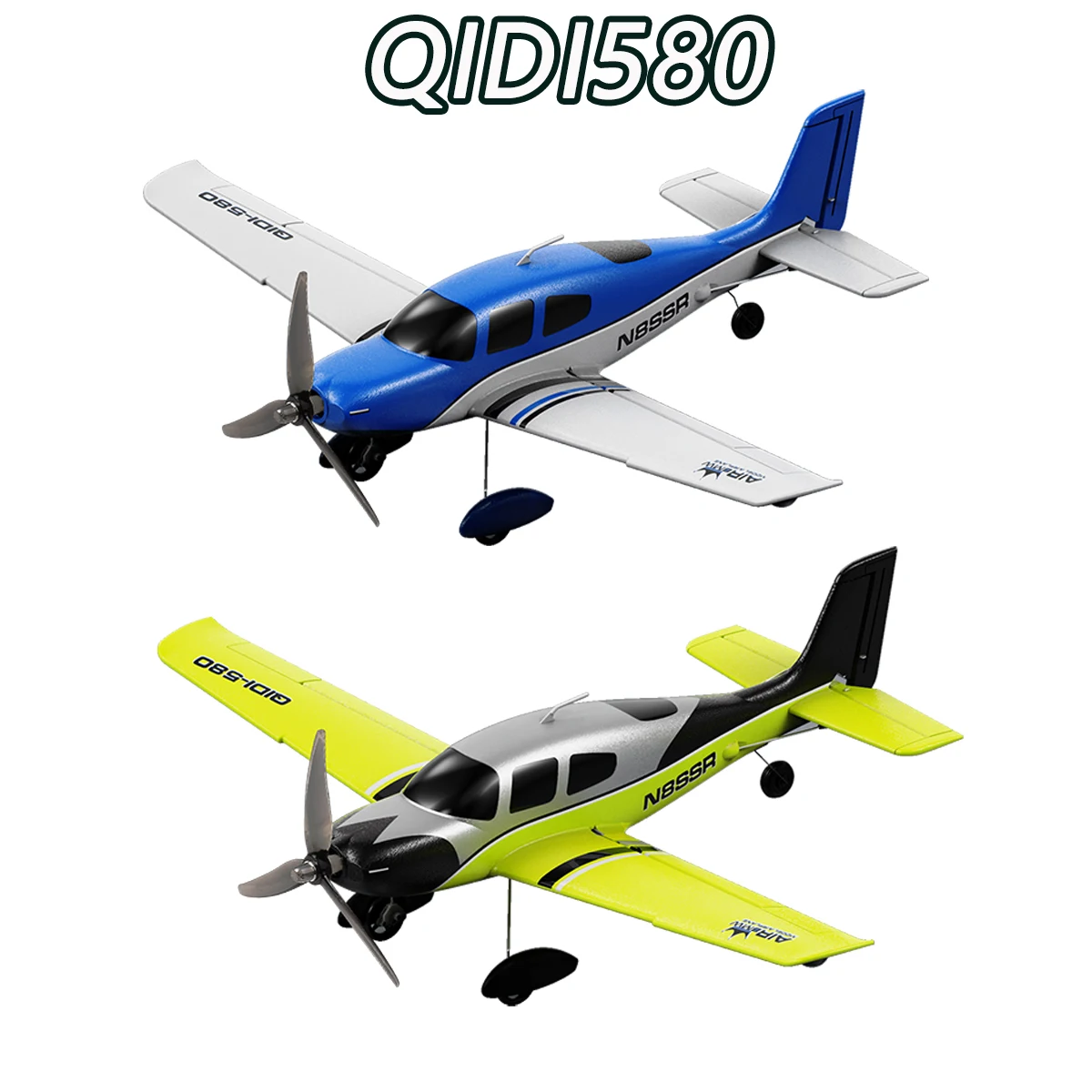 

QIDI580 Stunt RC Glider Plane 4CH 2.4G Remote Control Brushless Aircraft EPP Foam Fixed Wing Airplane Model Toys for Children