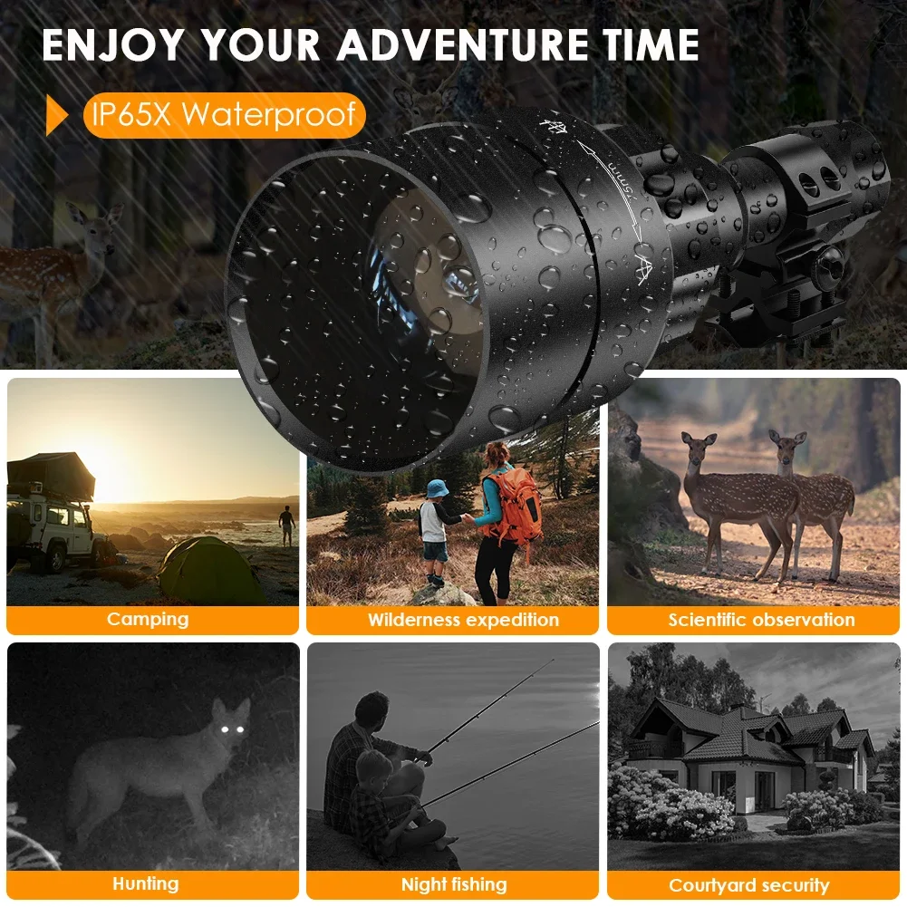 UniqueFire 1605 T75 Long-range IR850nm LED Waterproof Flashlight 3 Modes Rechargeable Night Infrared Hunting Torch Whole SET