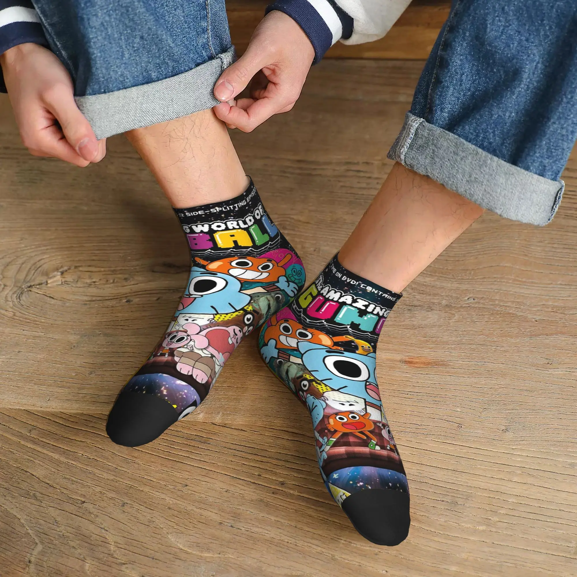 

The Amazing World of Gumball Cartoon Socks Harajuku Sweat Absorbing Stockings All Season Socks Accessories for Unisex Gifts