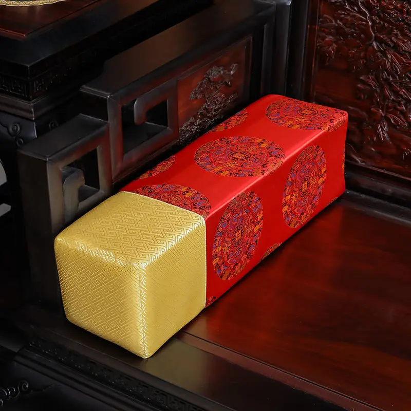 50/55/60cm Chinese ancient  pillow backrest armrest square cylindrical shape cushion for mahogany sofa