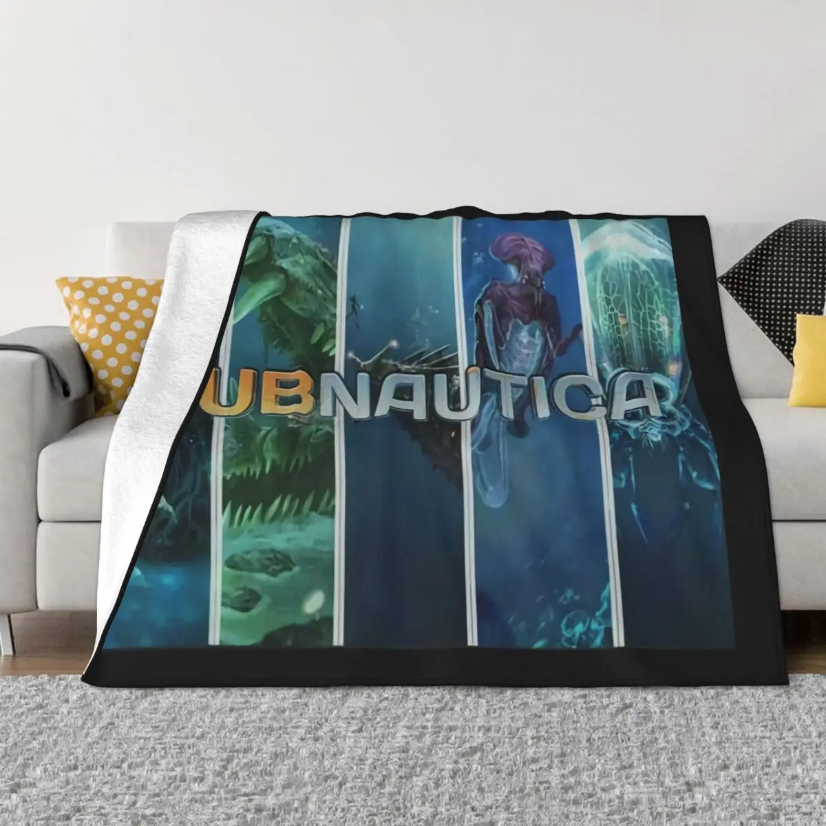 Subnautica Indie Game Unisex Tee Crewneck Movie 3D Kawaii Cotton Good Quality Creative Design Throw Blanket