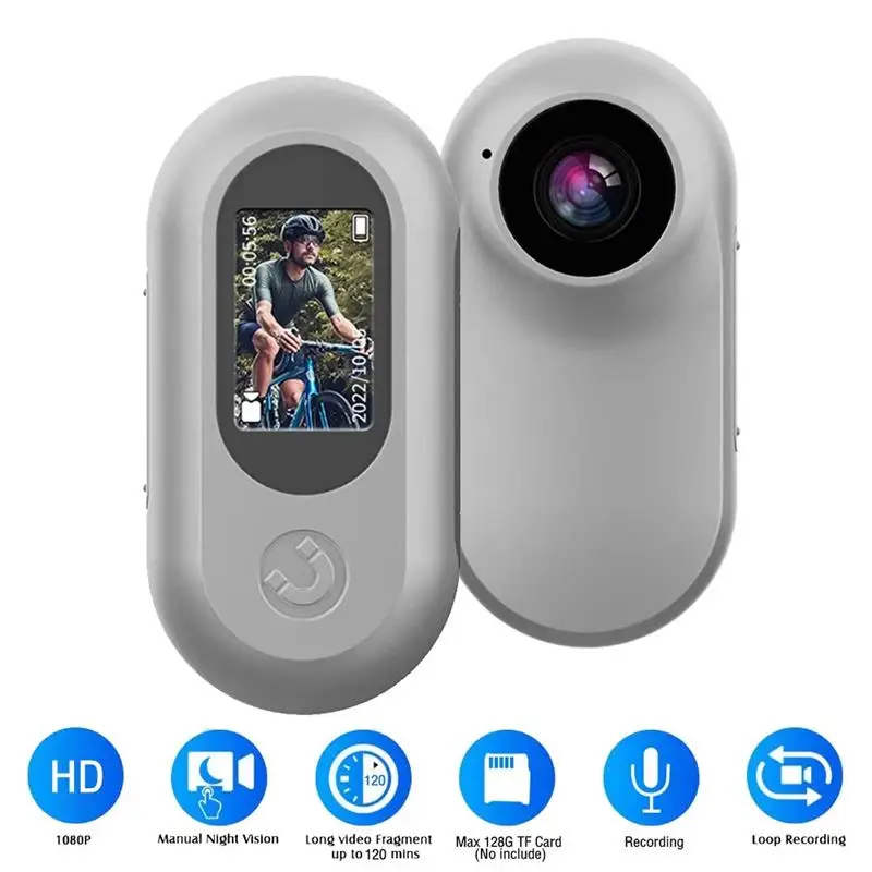 

360 Degree Motion Panoramic Thumb Camera Chest Fixed Motorcycle Dashcam Anti-Shake Camera Super Memory Living Recorder