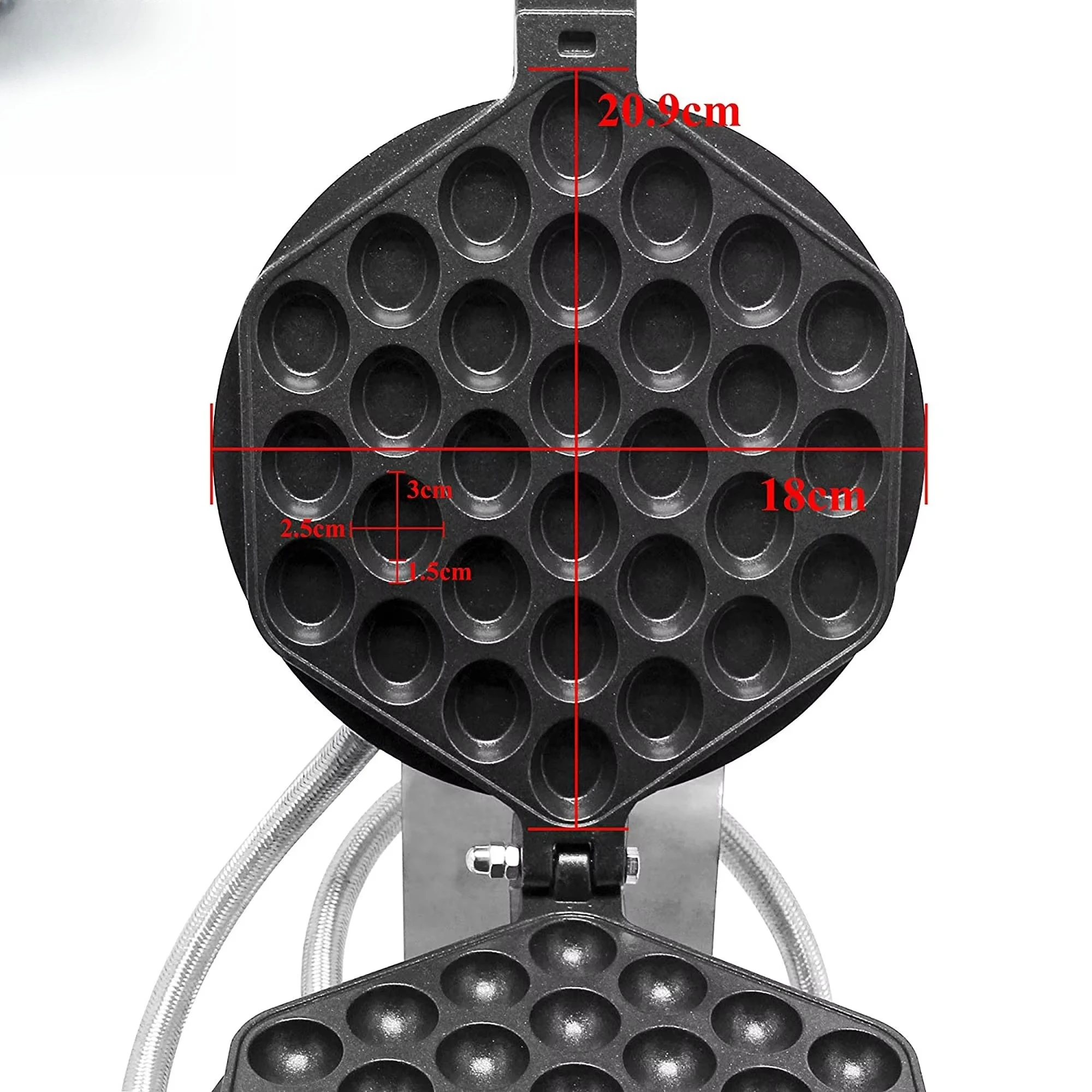 New Household Electric Non-Stick Commercial Bubble Waffle Cone Maker for Egg Waffle Iron Baker Snack Machine