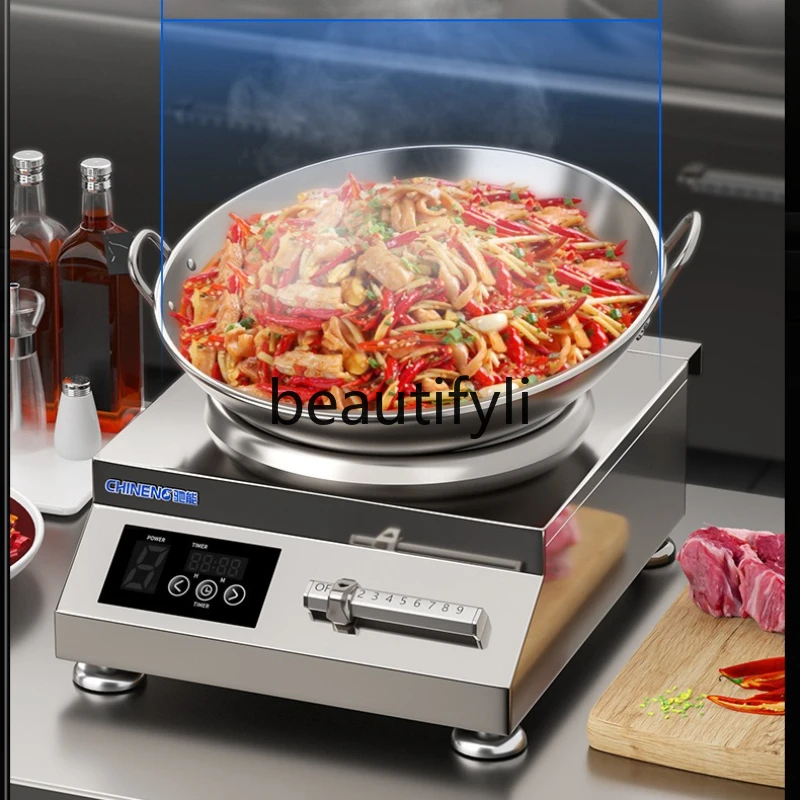

Commercial Induction Cooker 5000W High Power Concave Induction Stove Restaurant Kitchen Dedicated Countertop Stir-fry Stove