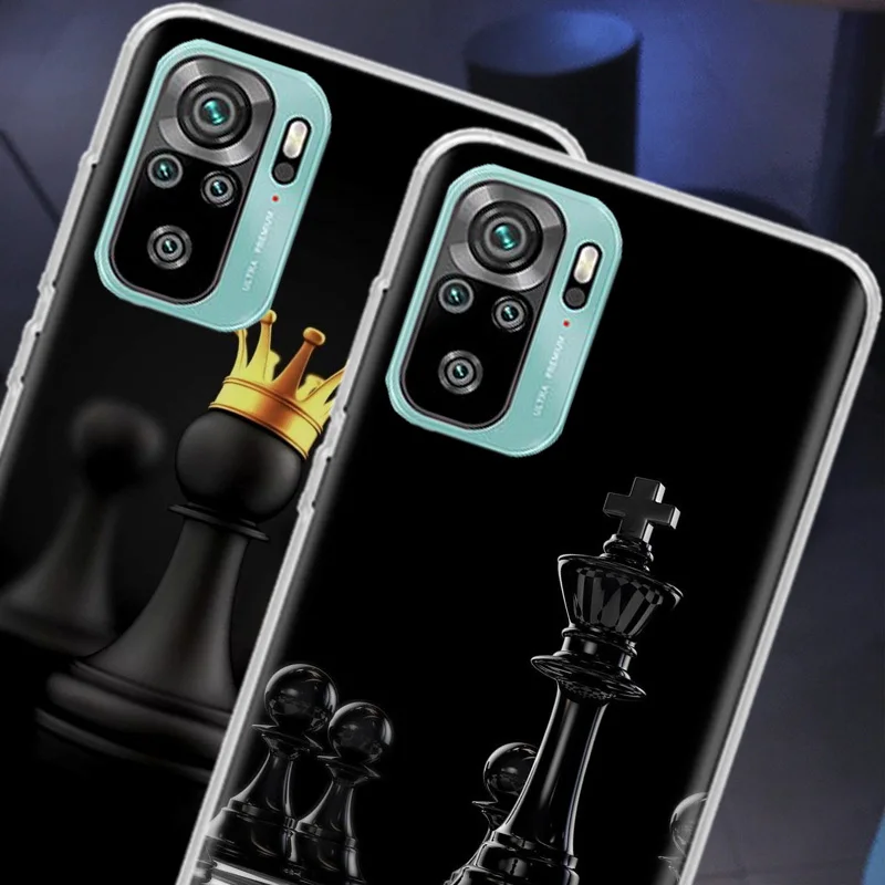 Competitive Chess Game Phone Case For Xiaomi Poco X6 X5 X4 F4 GT X3 NFC F6 Pro 5G M5 M5S M4 M3 Mi F5 F3 F2 F1 Clear Cover Coque