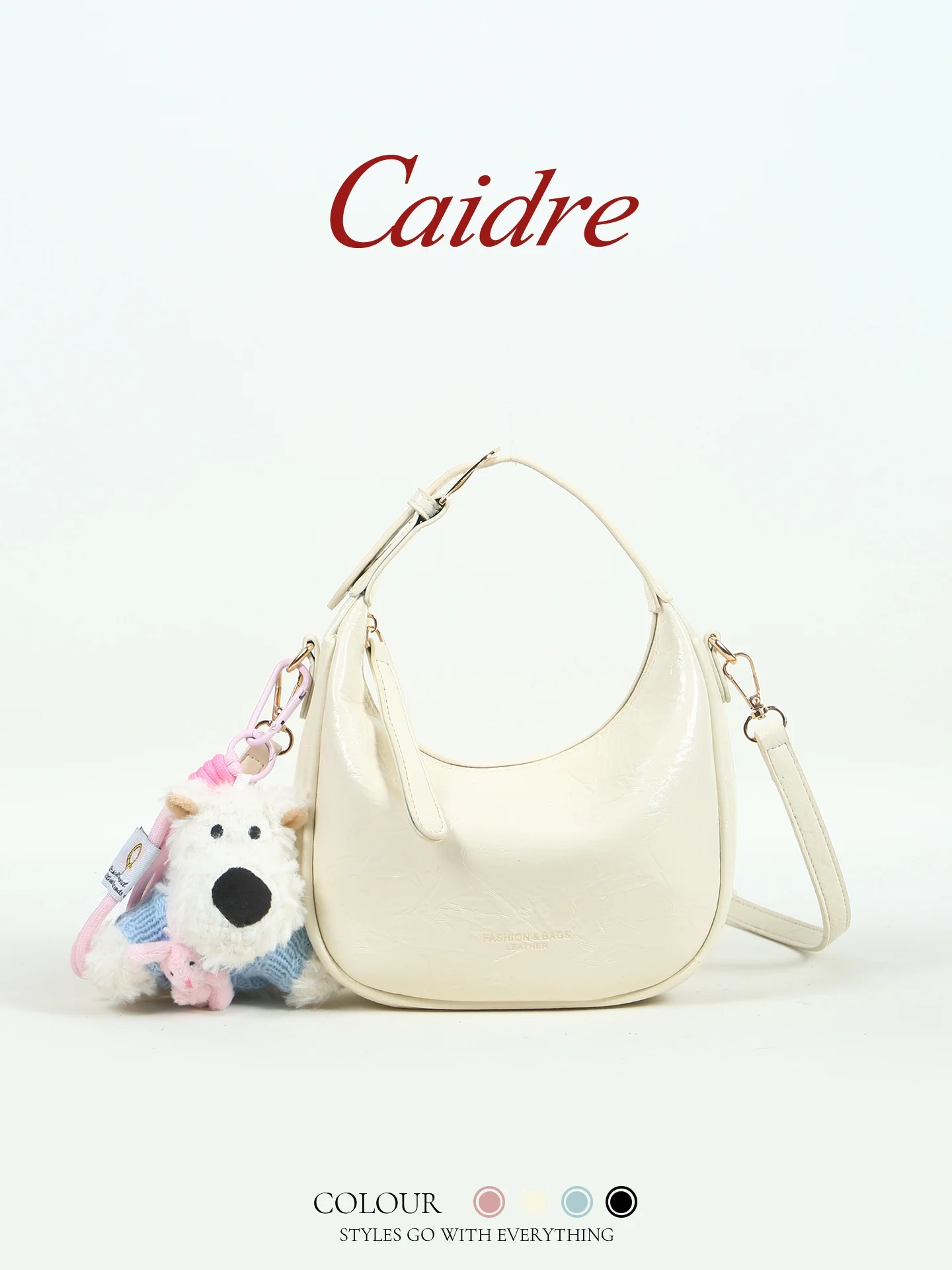 

Caidre Dumpling Handbag Single Shoulder Crossbody Bag Commuter Underarm Bag Birthday Gift for Women Korean Style Soft PU Leather