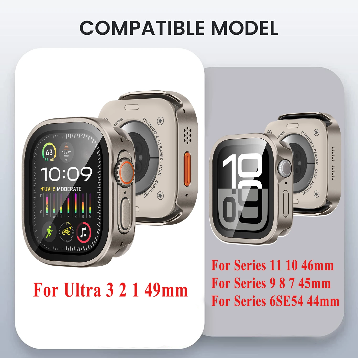 Waterproof Aluminum Alloy Case for Apple Watch Ultra 3/2 49mm 46mm 45mm Metal Full Coverage Iwatch Series 11 10 9 8 7 SE3 44mm image 6