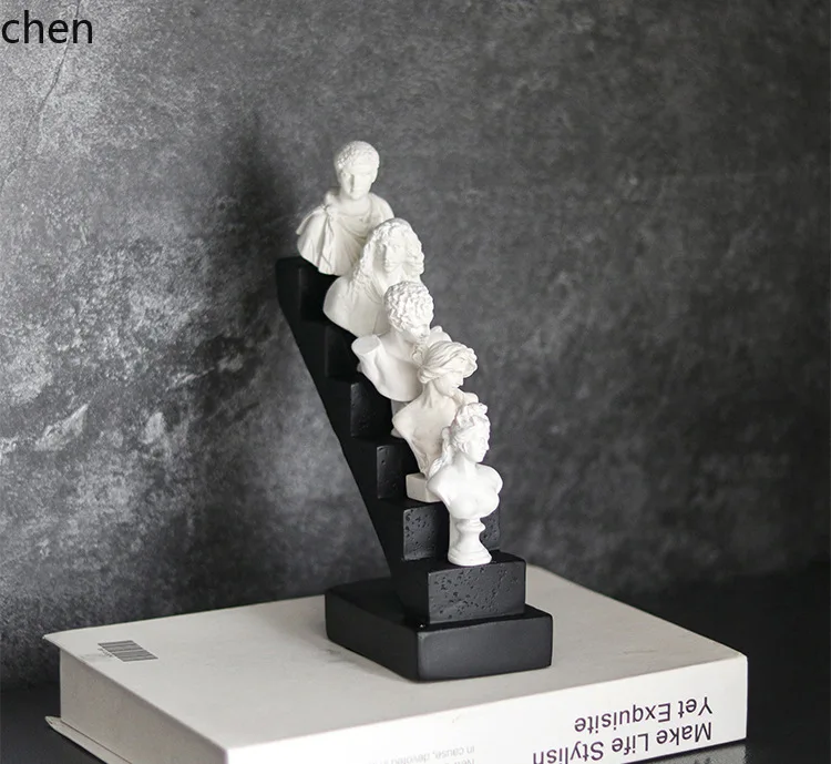 HXL Portrait Sculpture Ornament for Living Room, Study, and Bedroom Decoration