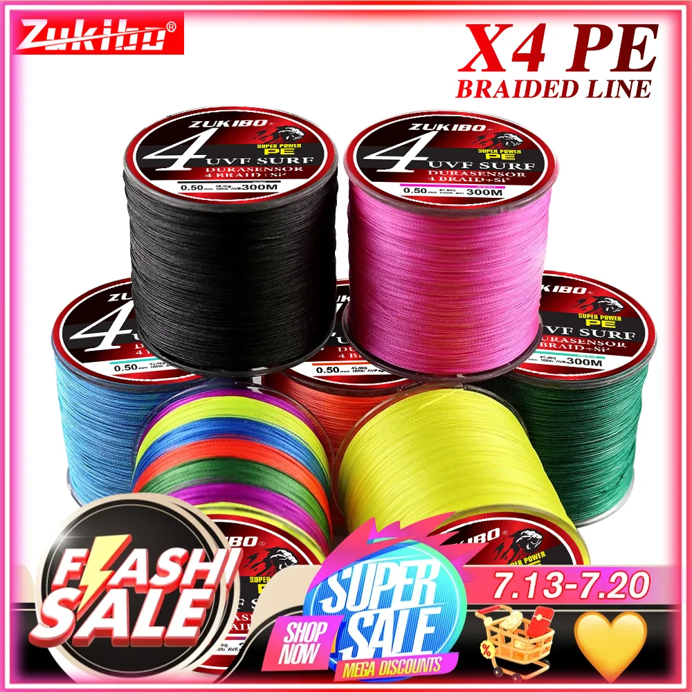 ZUKIBO Super Power – Sedal trenzado X4 PE 4 hebras - imagen 3