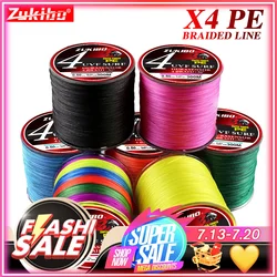 ZUKIBO Super Power 4 Stränge 300M 500M 1000M Geflochtene Angelschnur X4 PE Japan Durbale Multifilament Karpfen Angelschnur Glatt