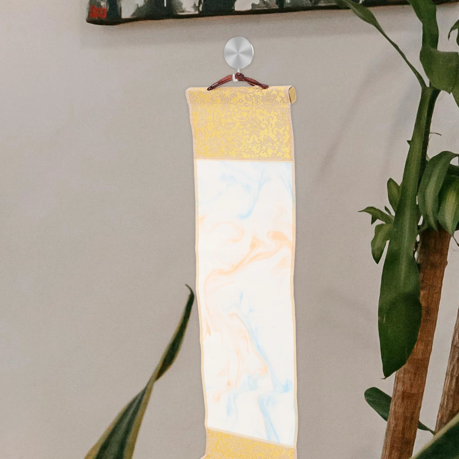 فارغة معلقة التمرير الصينية شوان ورقة Semiraw سطح خمر الباتيك تصميم مذهب المدمجة اليد التمرير ل #5