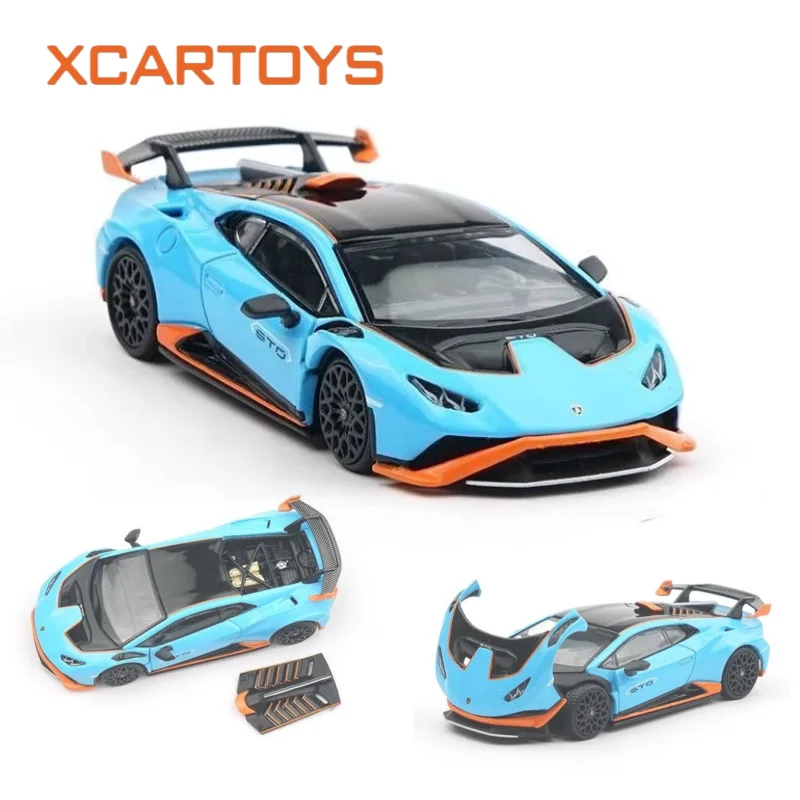 XCARTOYS 1/64 POPRACE S28‑01 Alloy Diecast Car Model Huracan STO Racing Car Collectible Simulation Vehicle Display Ornament