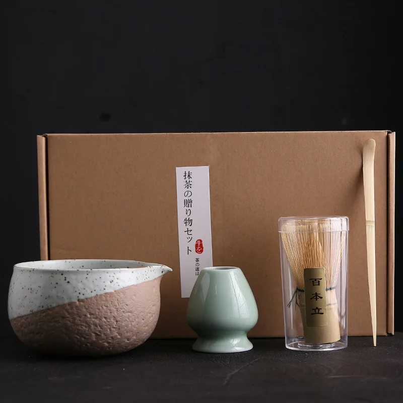 

Tea Whisk Matcha Brush Set with Tea Whisk Holder Song Dynasty Tea Tools Matcha Beater Set Japanese Style Box
