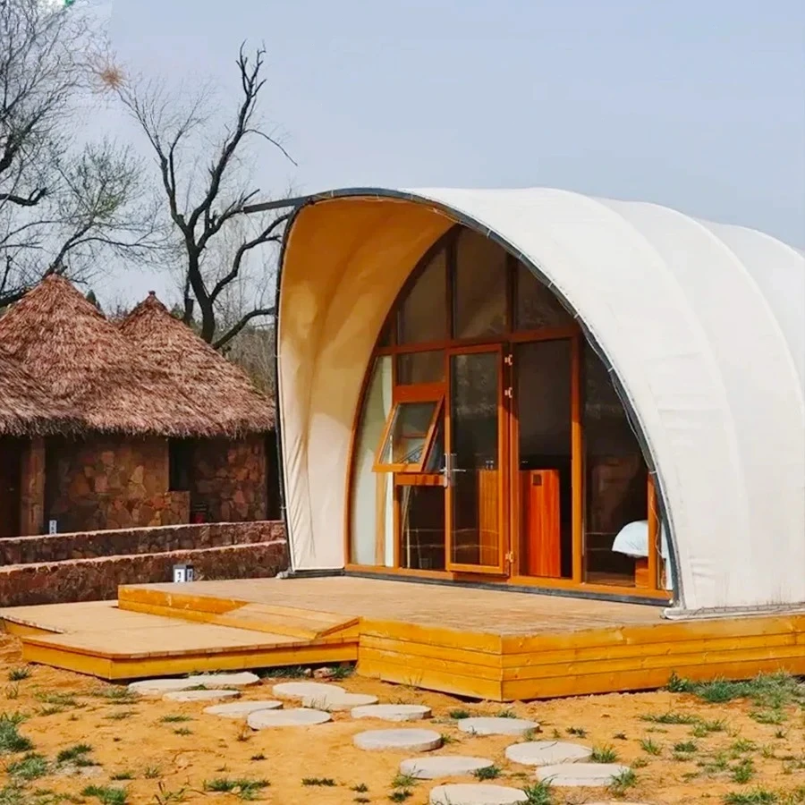 Luxury PVDF Membrane Shell Tent Waterproof Glamping Hotel Tent Outdoor Resort Safari Tent Custom Design