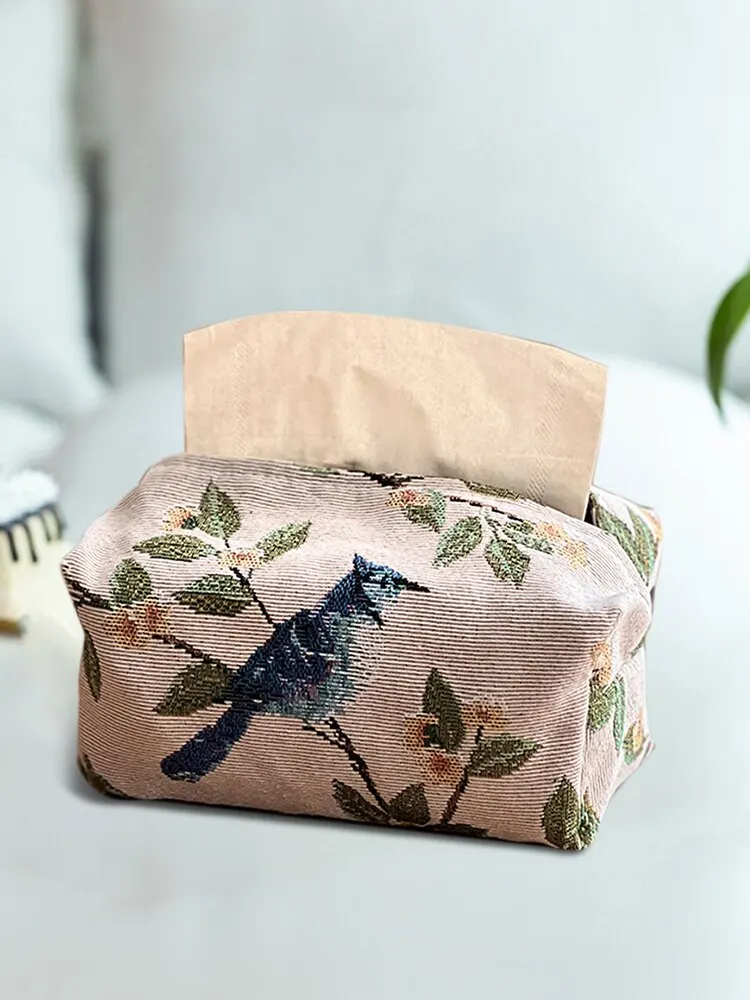 Papier Zeichnung Tasche Tissue Box Europäischen Retro StilTissue Fall Tissue Abdeckung Stoff Zeichnung Box Wohnzimmer Papier Haushalt Desktop – Detail 8