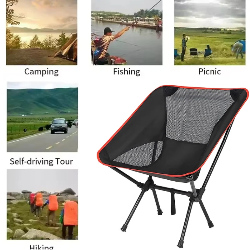 

Складные портативные легкие кресла для кемпинга, пикника, путешествий, рыбалки, пляжные кресла-луны, снаряжение для активного отдыха