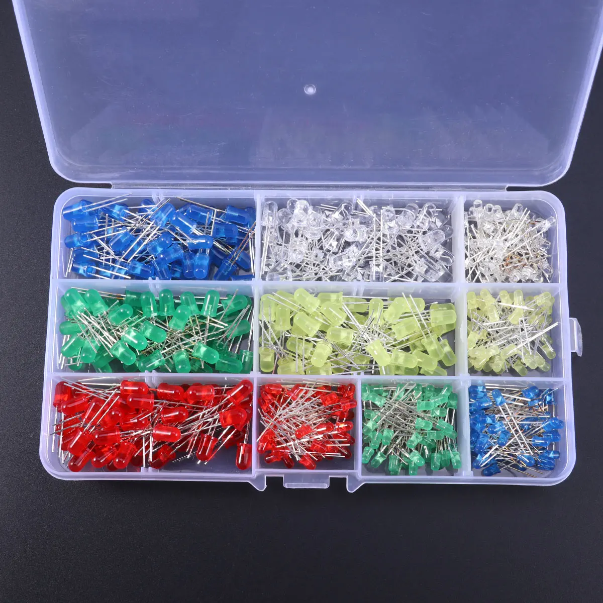 

500 pcs LED Diffused Resistors Assorted Emitting Diodes Light Emitting Long Lasting Premium Material Easy Install