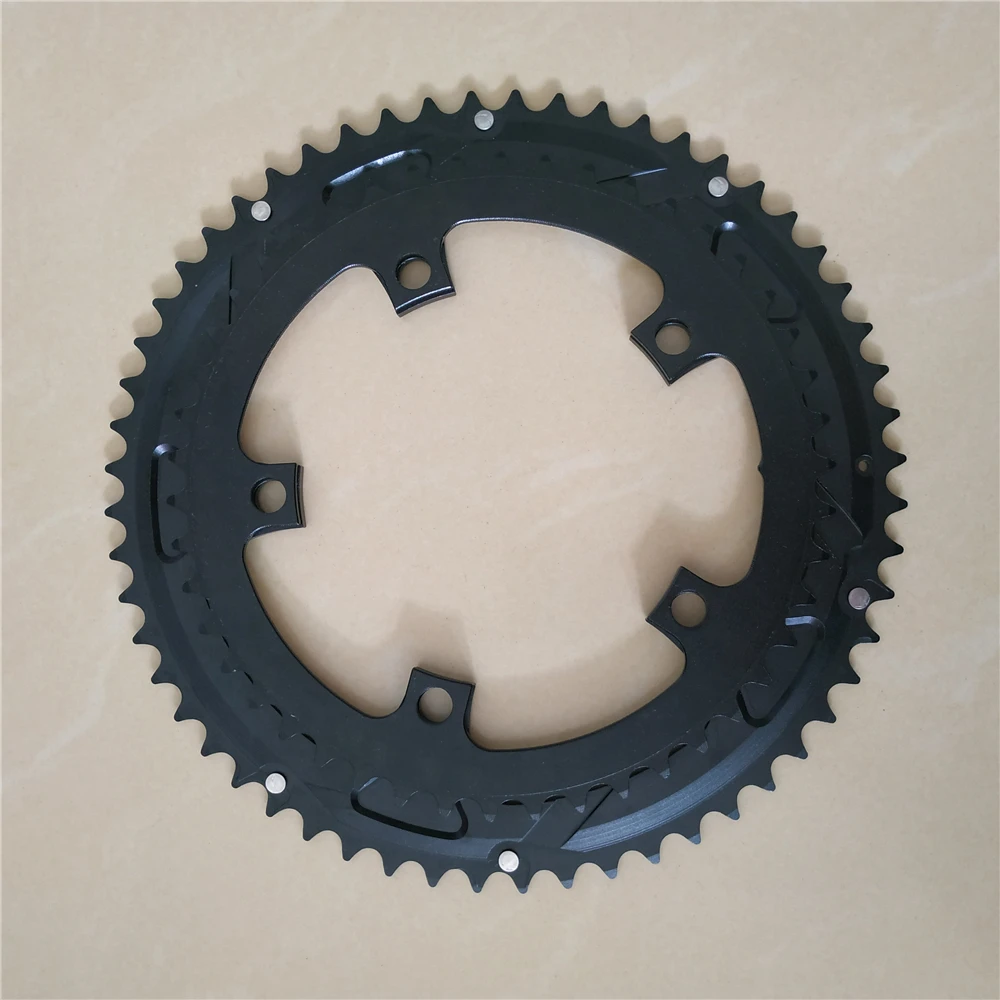 BCD 130 Chainring 56T 46T Double Disc Chainwheel Road Bicycle Chain Wheel Folding Bike CNC Aluminum Alloy 9/10 Speed