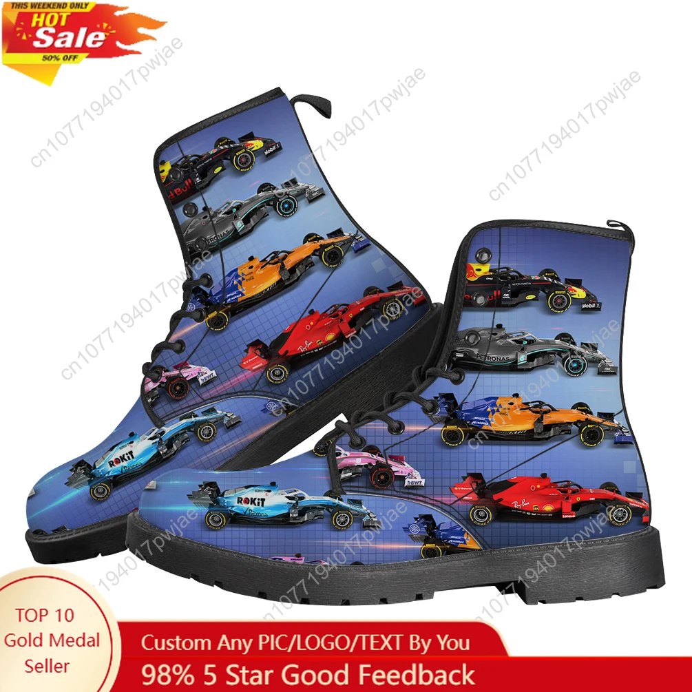 

One Racer Lando Norris Racing pattern Casual Boots Mens Womens Customize Made Boots High-quality lightweight Boots