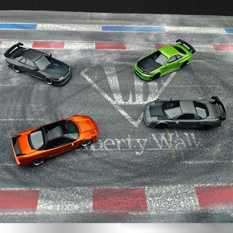 60cm 1:64 Scale Road Scene Parking Lot Mat For Toy Car Racing Drift Track Smoke Display Figure Accessory Vehicle Mouse Pad Fans