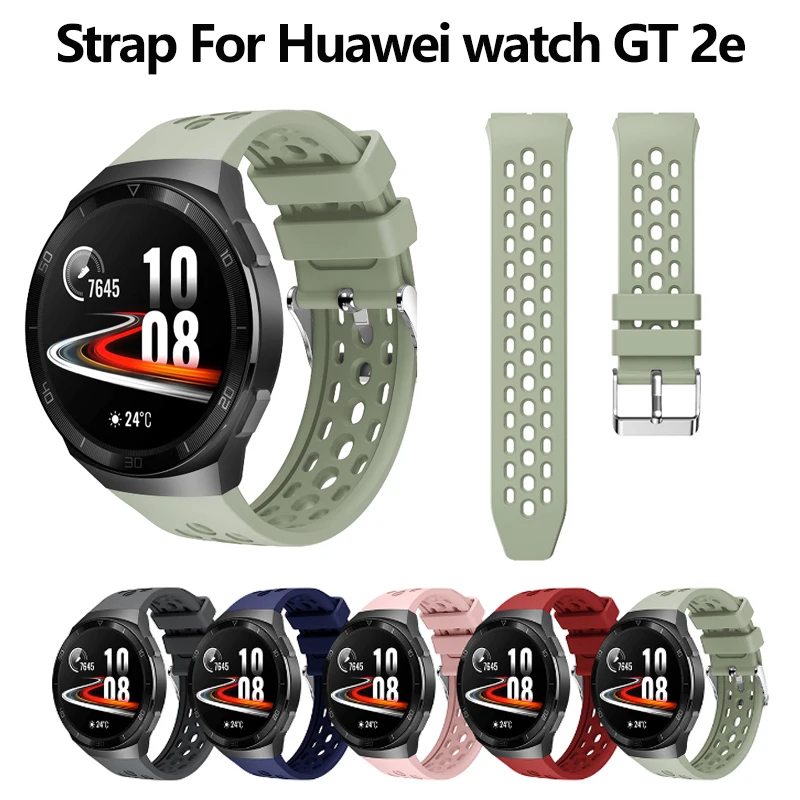 

22MM Sport Silicone Strap For Huawei Watch GT 2E Smart Watch Belts Replace Wrist Bracelet For Huawei GT2e gt2 e Correa Band