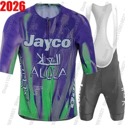 Jayco Alula 2026 Team Cycling Jersey Set Mens France Tour Australia Clothing Road Bike Shirts Suit Bicycle Bib Shorts MTB Wear