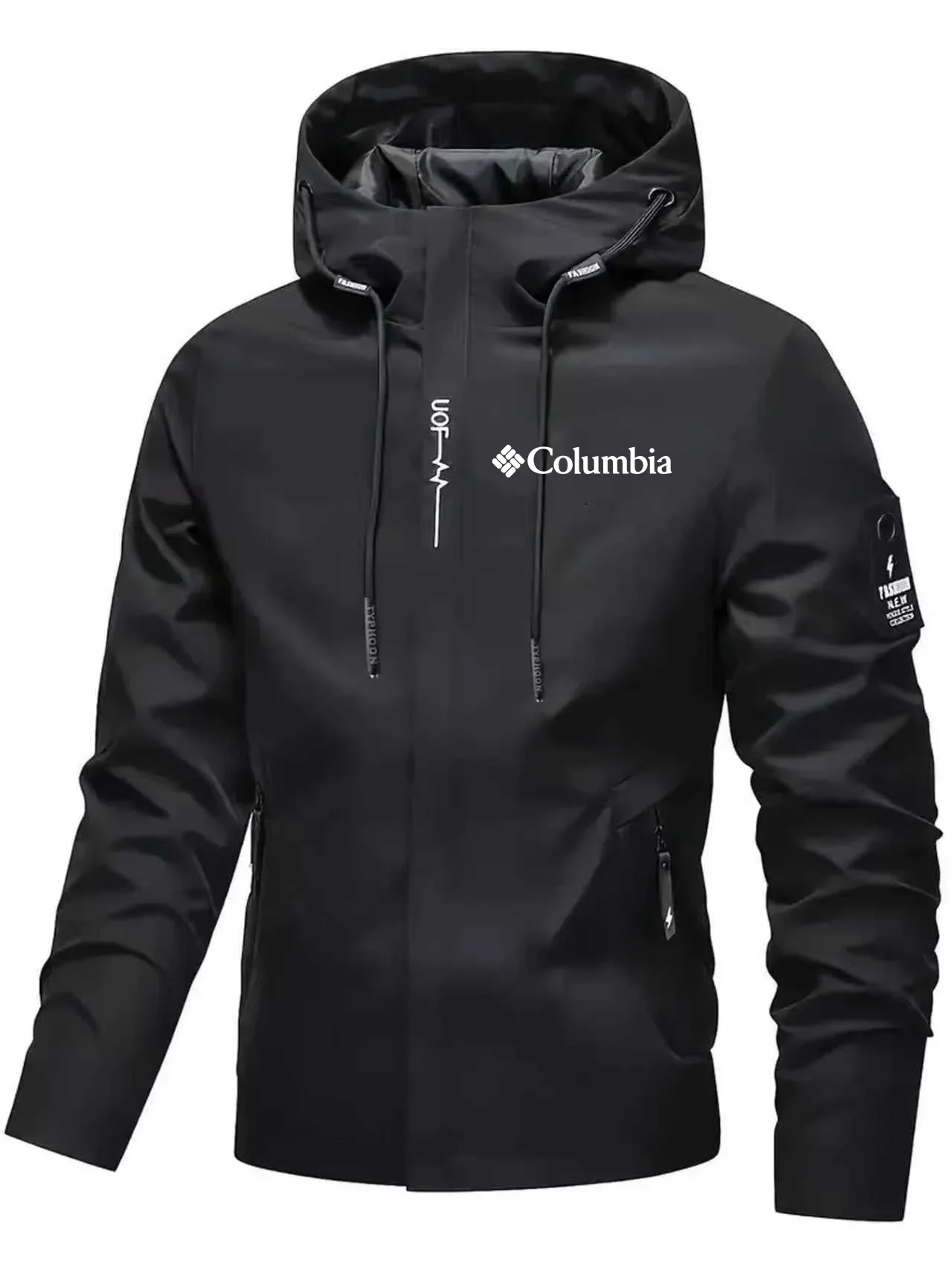 

Мужская ветрозащитная куртка для бега, легкая и дышащая спортивная куртка с капюшоном, для фитнеса, пробежек, тренировок на природе